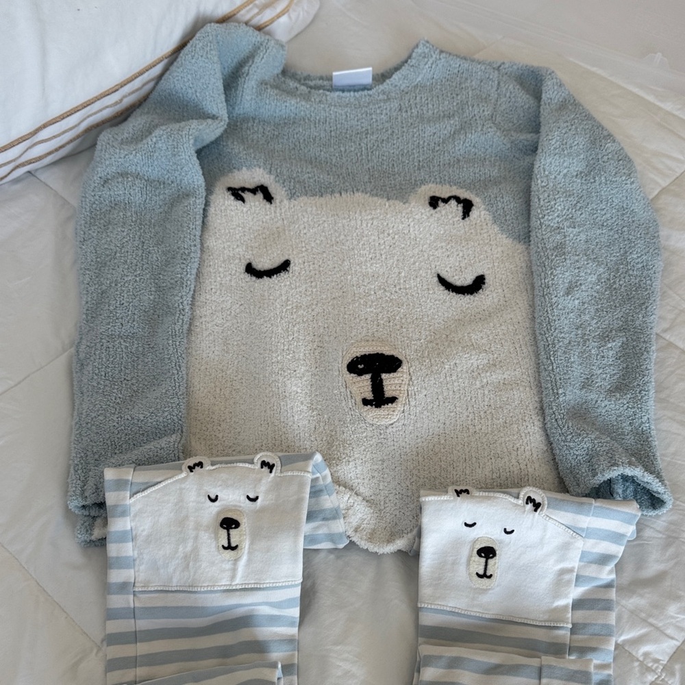 Cozy Blue Polar Bear legging and sweater set